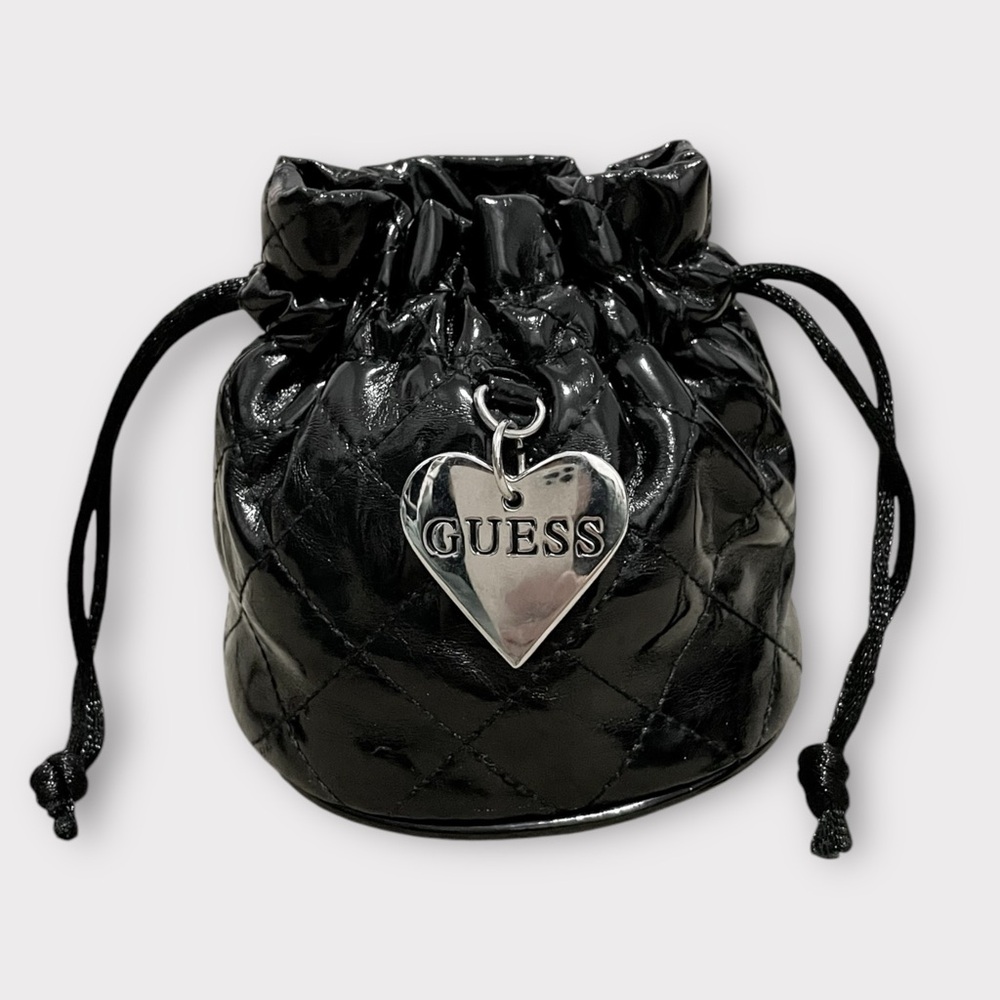 GUESS Black Drawstring Pouch SHIP NEXT DAY